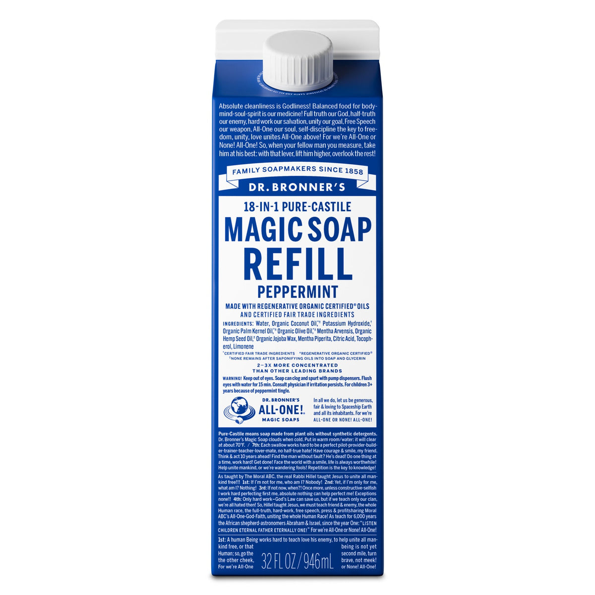 Peppermint - Pure-Castile Magic Soap Refill